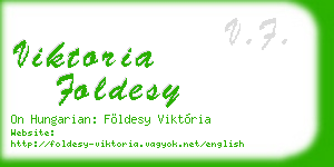 viktoria foldesy business card